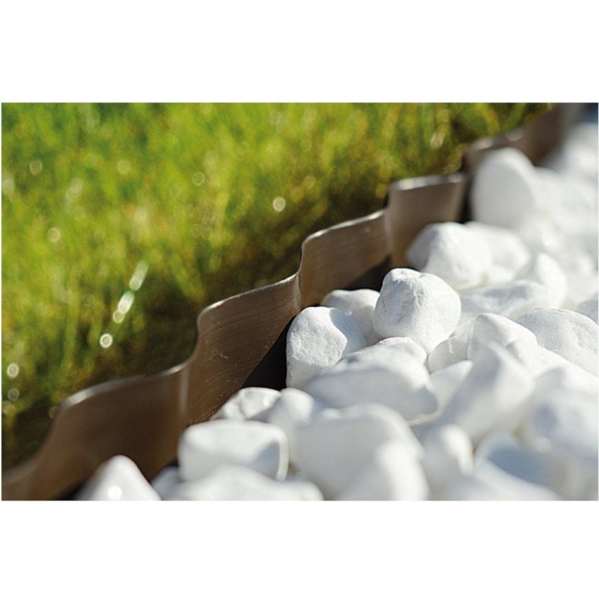 Corrugated garden border 20cm x 9m Cellfast brown – 3