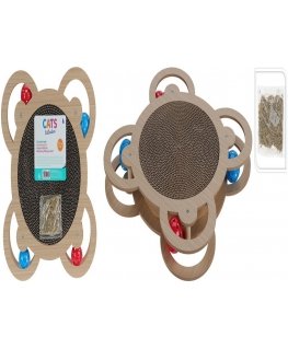 KOOPMAN INTERACTIVE TOY CAT SCRATCRATOR 4 BALLS 35.5X35.5X4CM