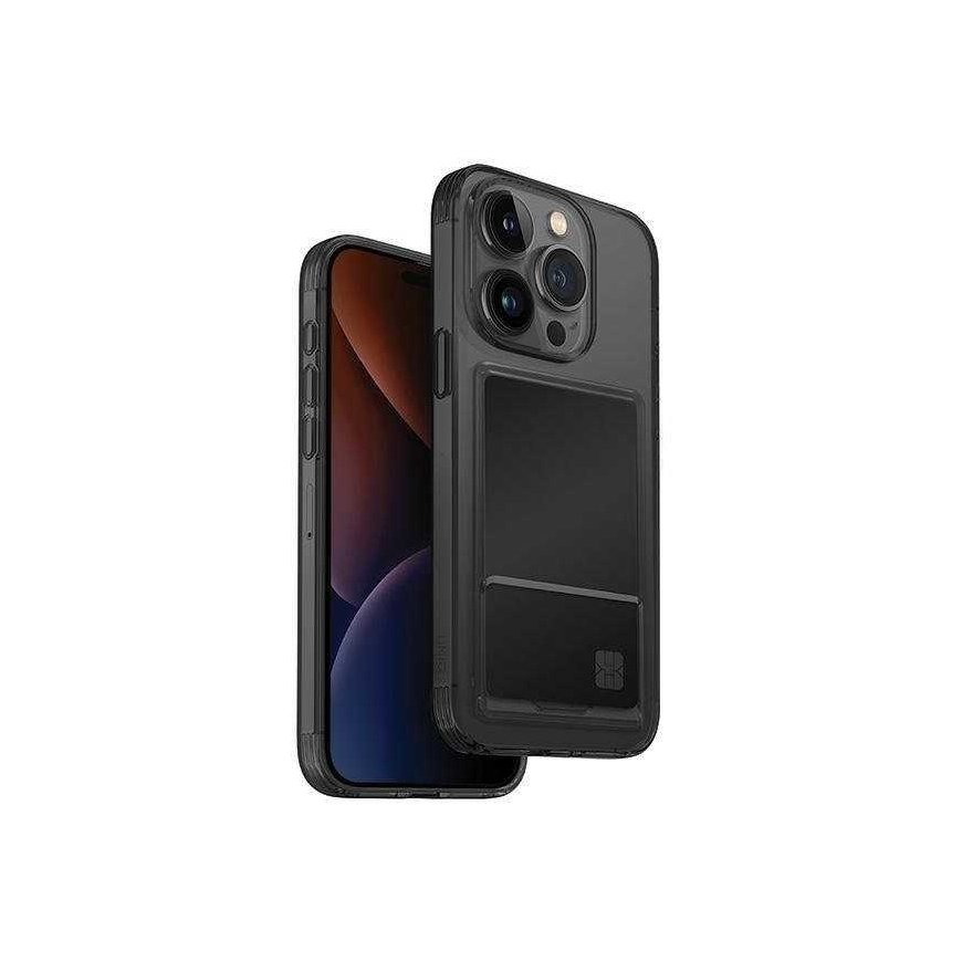 Uniq Air Fender ID dėklas iPhone 15 Pro Max 6.7" pilkai/rūkytai pilkai atspalvio Cardslot – 2