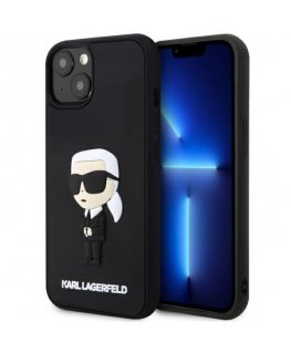 Case Karl Lagerfeld KLHCP14M3DRKINK iPhone 14 Plus 6.7" black/black hardcase Rubber Ikonik 3D
