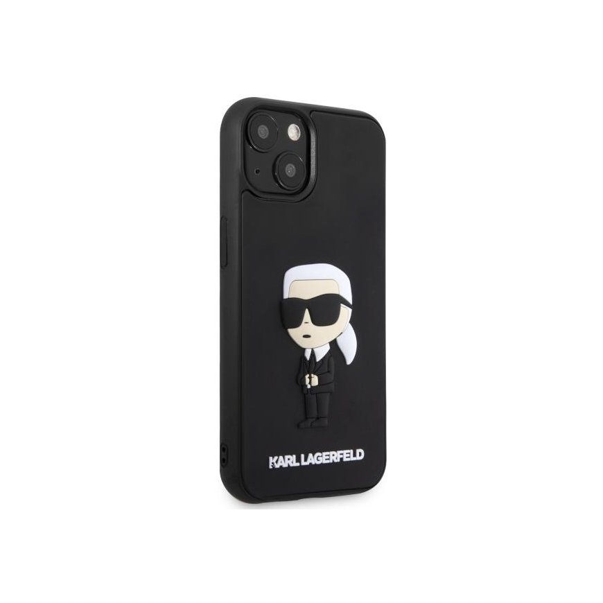 Case Karl Lagerfeld KLHCP14M3DRKINK iPhone 14 Plus 6.7" black/black hardcase Rubber Ikonik 3D – 4