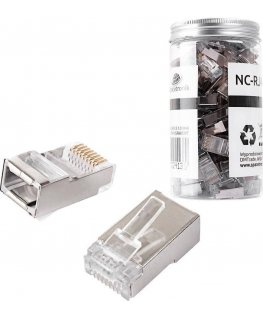 Spacetronik plug RJ45 cat. 5e FTP NC-RJ455FT-0 100pcs Spacetronik