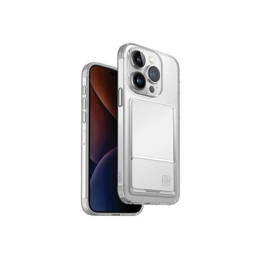 Case Uniq Air Fender ID iPhone 15 Pro 6.1" case nude transparent Cardslot – 3