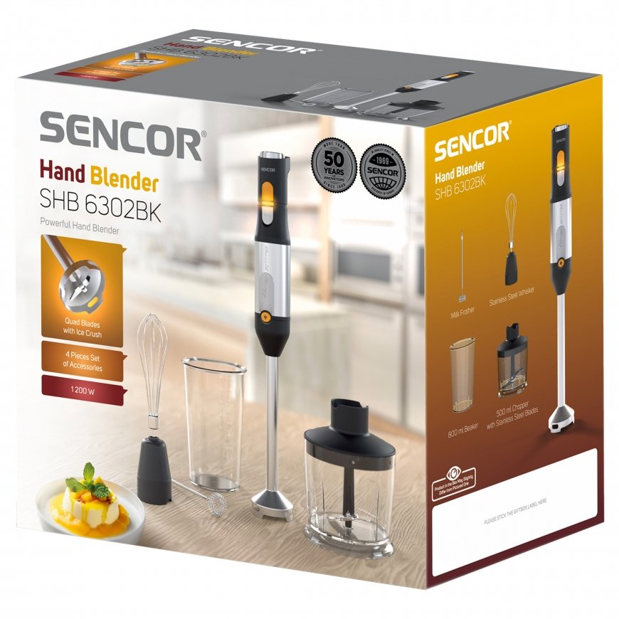 Saumikser tarvikutega Sencor SHB6302BK, must – 2