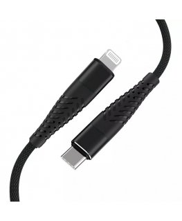 Fusion Fishbone USB-C to Lightning cable 30W | 3A | 1.5m black