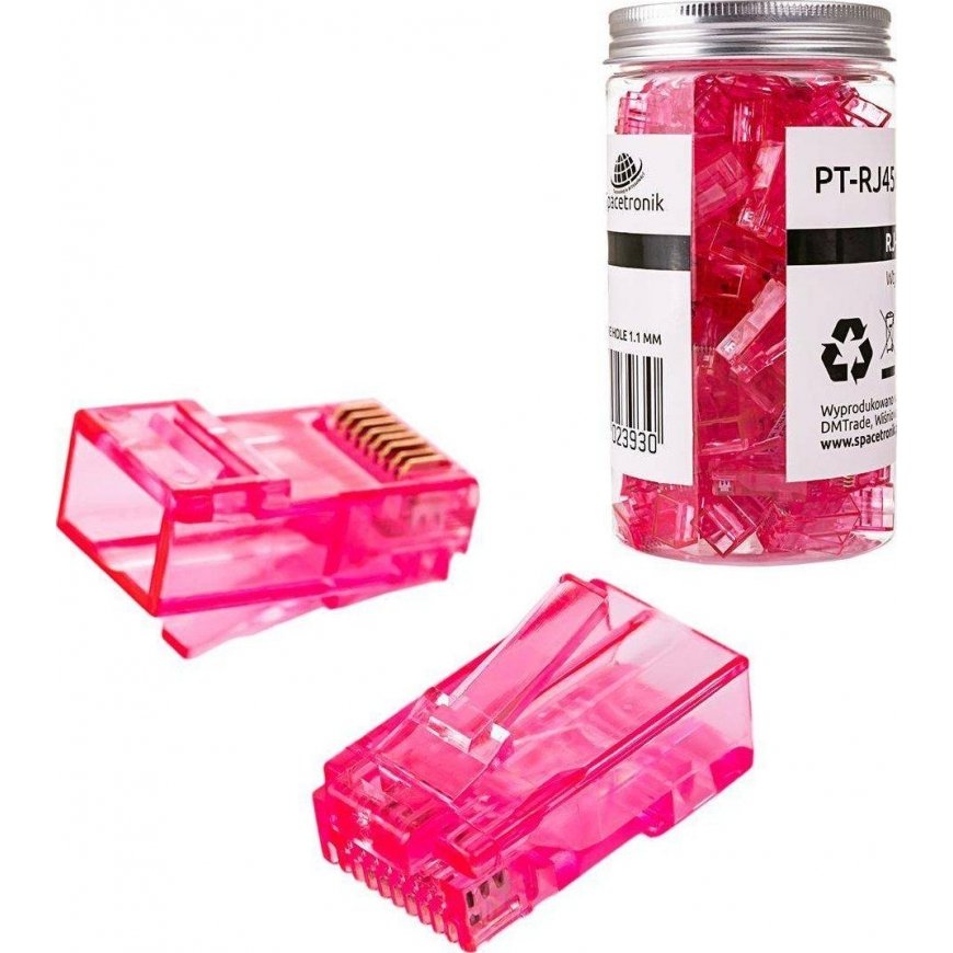 Spacetronik Plug RJ45 pass-through cat6 UTP