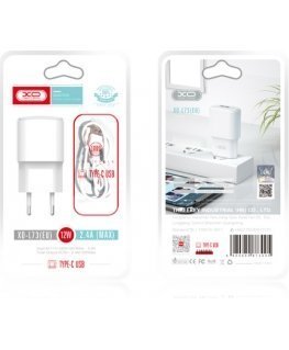 XO L73 charger | 12W | 2.4A + USB-C cable 1m white