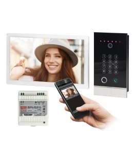 Orno GUARDO Handsfree Single Family Video Intercom Kit with Fingerprint Reader, Proximity Reader, Encrypter and Program Control,