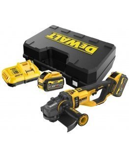 akumuliatorinė kampinis šlifuoklis 230 mm, 54V Li-Ion 2x9,0Ah, FlexVolt DeWALT [DCG460X2-QW] kufer