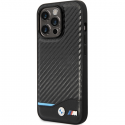 Dėklas BMW BMHCP13X22NBCK iPhone 13 Pro Max 6,7" juodas/juodas kietas dėklas, odinis anglies Dėklas BMW BMHCP13X22NBCK iPhone 13 Pro Max 6,7" juodas/juodas kietas dėklas, odinis anglies