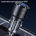 Charger Usams Charger samochodowa USAMS C36 USB-A+USB-C 95W Fast Charge black/black (US-CC176) Charger Usams Charger samochodowa USAMS C36 USB-A+USB-C 95W Fast Charge black/black (US-CC176)