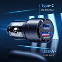 Charger Usams Charger samochodowa USAMS C36 USB-A+USB-C 95W Fast Charge black/black (US-CC176) Charger Usams Charger samochodowa USAMS C36 USB-A+USB-C 95W Fast Charge black/black (US-CC176)