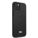 Karl Lagerfeld Karl Lagerfeld KLHCP13SSFMP2K iPhone 13 mini 5.4 inch Hard Case Black/Black Saffiano Plaque Karl Lagerfeld Karl Lagerfeld KLHCP13SSFMP2K iPhone 13 mini 5.4 inch Hard Case Black/Black Saffiano Plaque