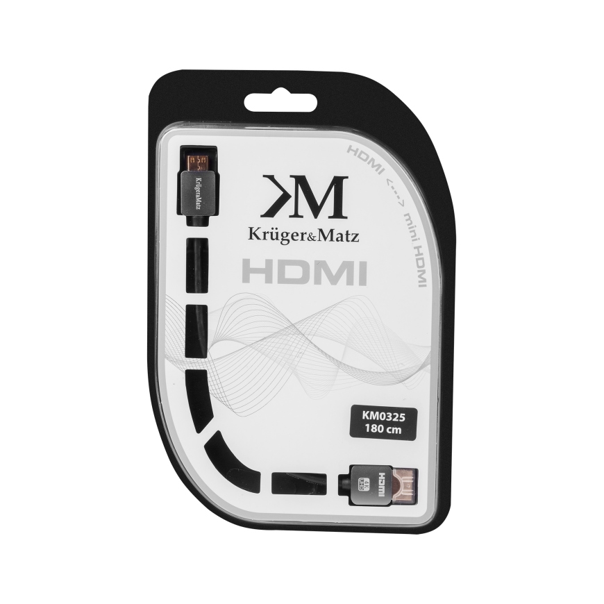 Kruger & Matz HDMI – miniHDMI kabelis (A-C) 1.8m – 2