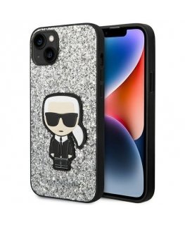 Case Karl Lagerfeld KLHCP14MGFKPG iPhone 14 Plus 6.7" Hard Case Silver / Silver Glitter Icons