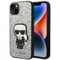 Case Karl Lagerfeld KLHCP14MGFKPG iPhone 14 Plus 6.7" Hard Case Silver / Silver Glitter Icons