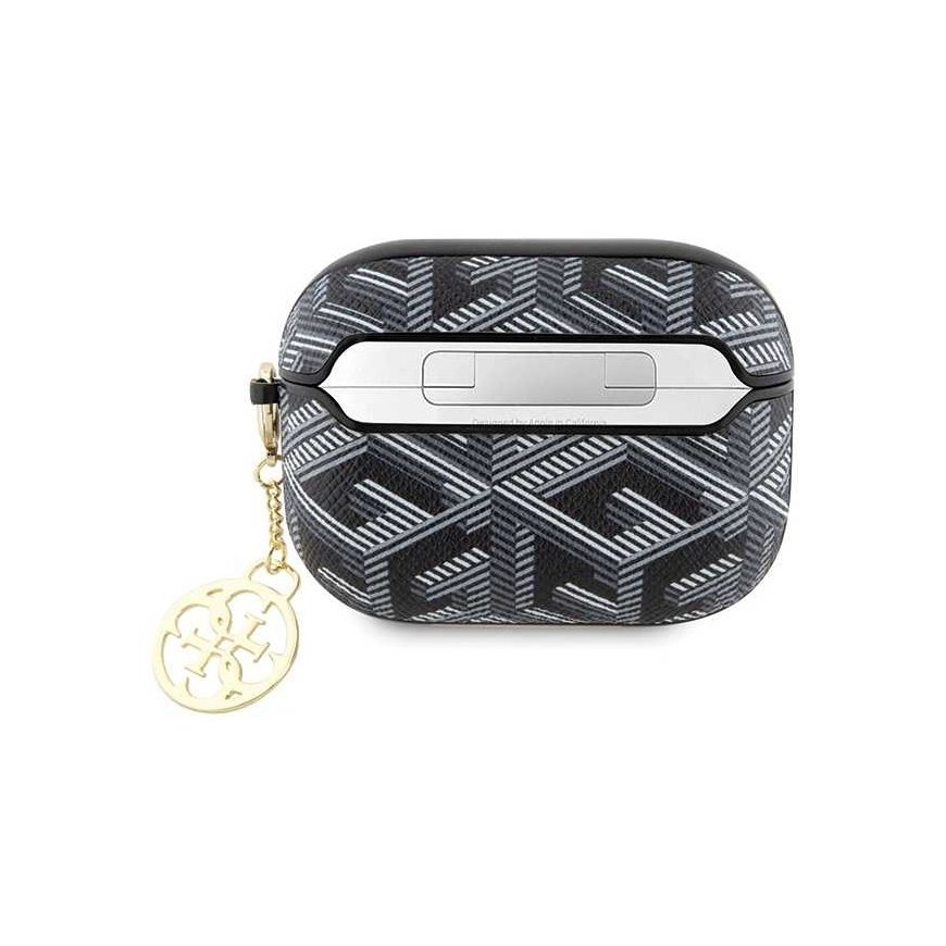Guess Case for AirPods Pro GUAPPGCE4CK Black Gcube Classic Gold Logo W/Charm – 5