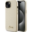 Guess Glitter Glossy Script case for iPhone 15 - gold Guess Glitter Glossy Script case for iPhone 15 - gold