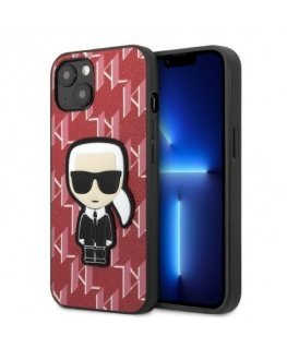 Karl Lagerfeld KLHCP13SPMNIKPI iPhone 13 mini 5.4" Hard Case Red/Red Monogram Icon Patch