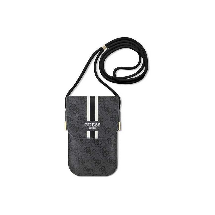 Case Guess bag for phone GUOWBP4RPSK black Wallet 4G Stripes