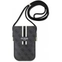 Case Guess bag for phone GUOWBP4RPSK black Wallet 4G Stripes