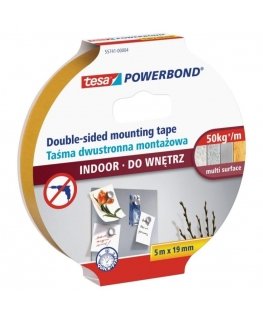 Tesa double-sided foam mounting tape 19mm for indoor use 5m - H0807301