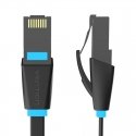 Flat UTP Category 6 Network Cable Vention IBJBD 0.5m Black Flat UTP Category 6 Network Cable Vention IBJBD 0.5m Black