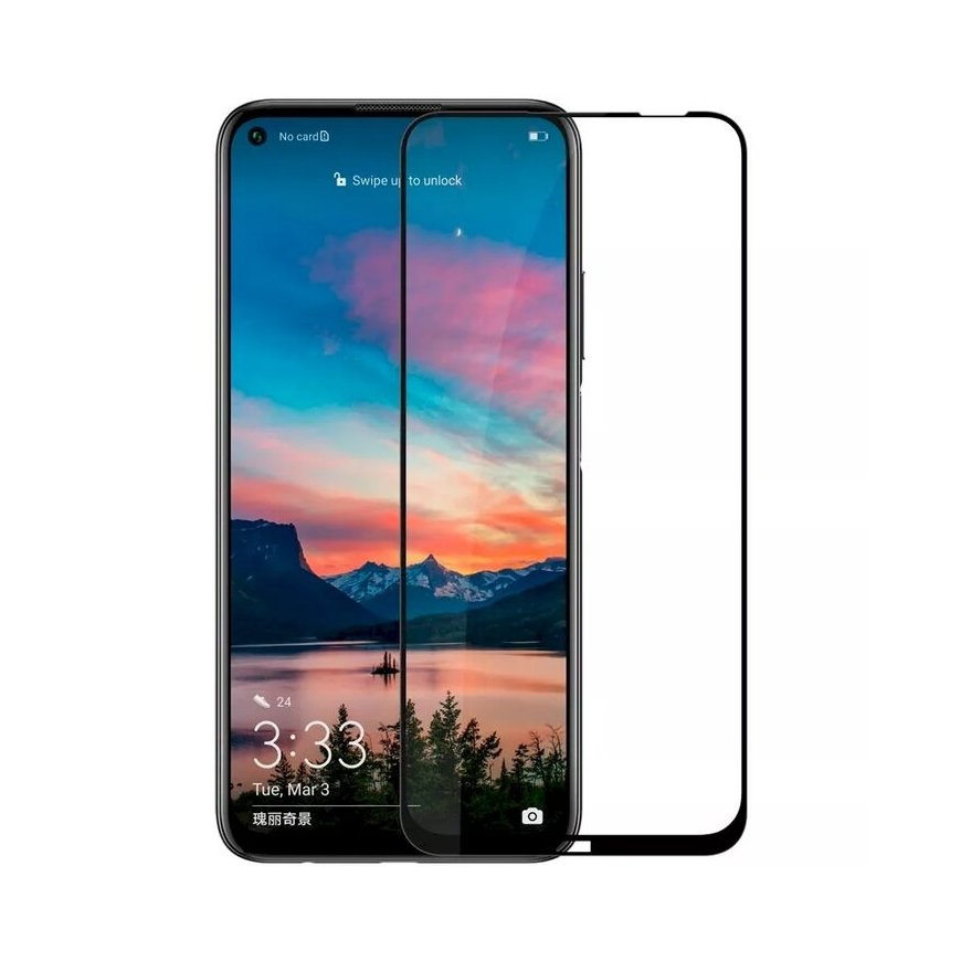 Tempered Glass 9D Full Coveraged with Frame Huawei P40 Lite Blac