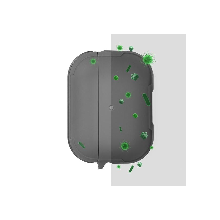 Uniq dėklas Valencia AirPods Pro pilkas/gunmetal pilka Antimicrobial – 4