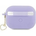Earphones Guess GUAP2LSCHSU AirPods Pro 2 Cover Purple/Purple Silicone Charm Heart Collection