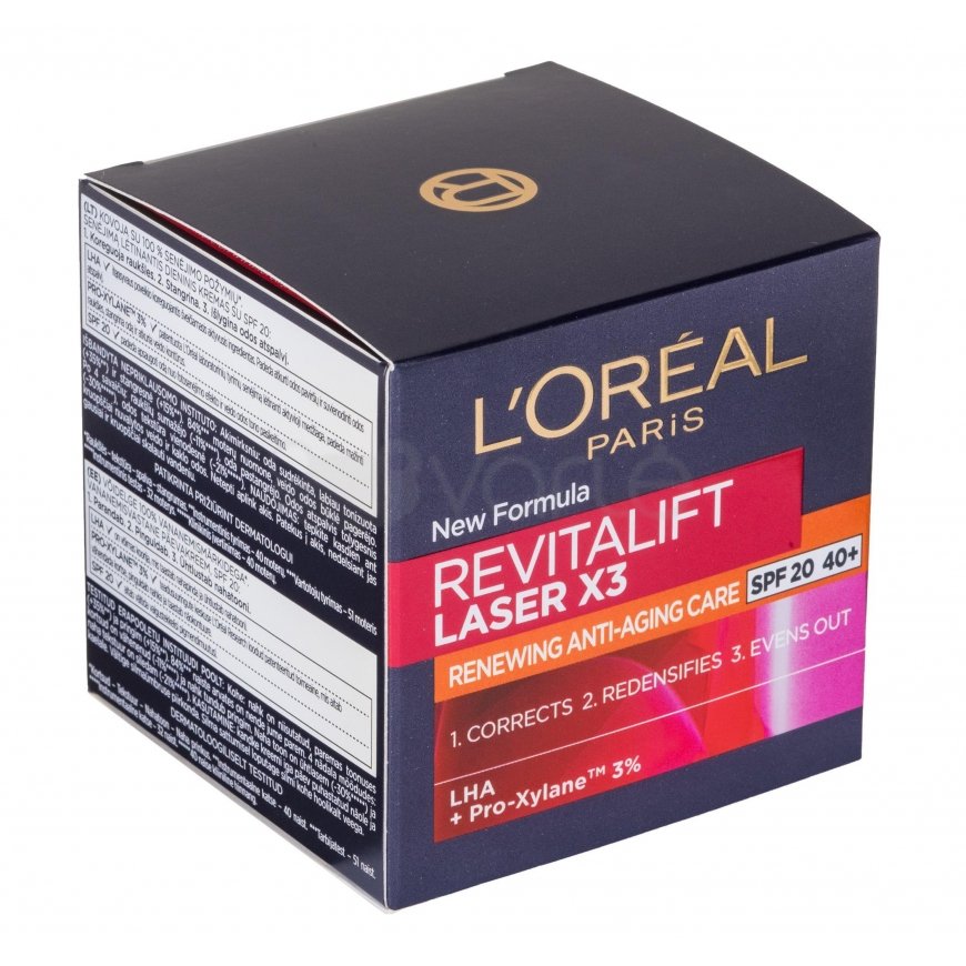 L'Oreal L&39Oreal Paris kremas nuo raukšlių Revitalift lazerinis X3 SPF20 dieninis 50 ml – 4