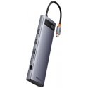 Hub 11in1 Baseus StarJoy Metal Glam Series, USB-C to HDMI + VGA + 3 x USB 3.0 + USB 2.0 + USB-C PD + RJ45 + SD/TF +3.5 mm Hub 11in1 Baseus StarJoy Metal Glam Series, USB-C to HDMI + VGA + 3 x USB 3.0 + USB 2.0 + USB-C PD + RJ45 + SD/TF +3.5 mm