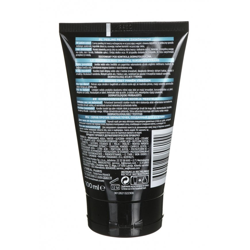 L'Oréal Men Expert Pure Charcoal face scrub against blackheads 100ml – 3