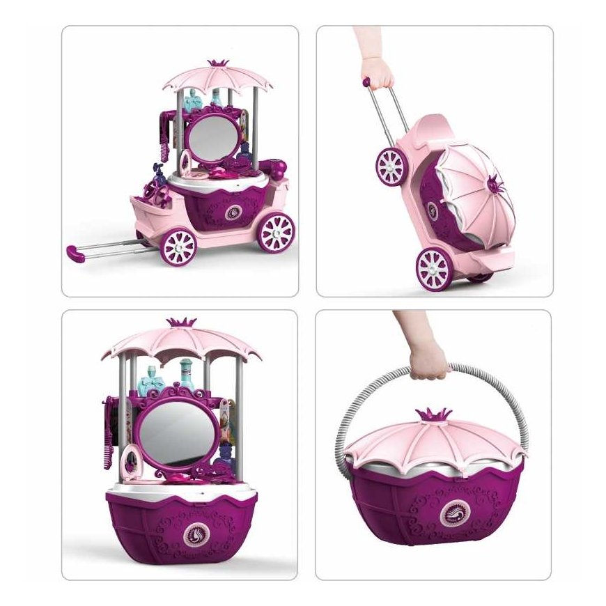 WOOPIE Salon Piękności Urody Toaletka na Kółkach Trolley Wlizka 31 acc. 4w1 – 2