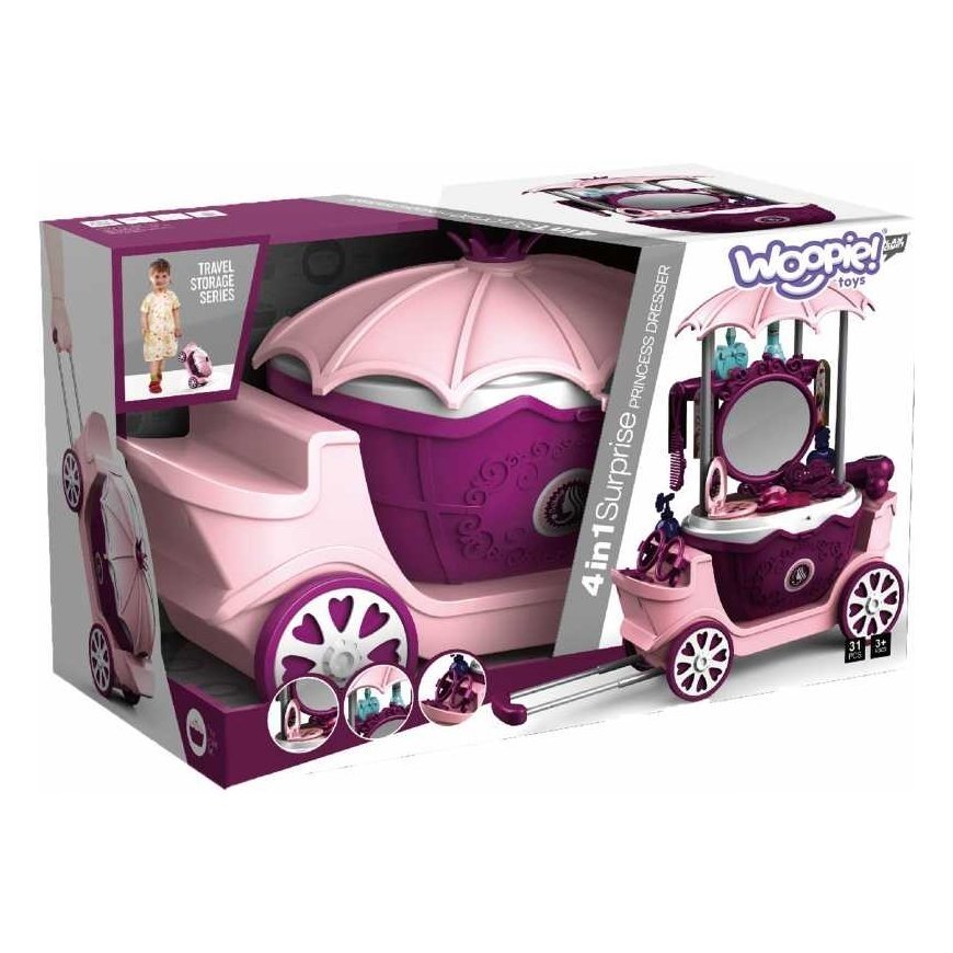 WOOPIE Salon Piękności Urody Toaletka na Kółkach Trolley Wlizka 31 acc. 4w1 – 4
