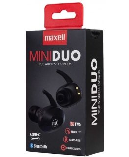 MAXELL MINI DUO Wireless In-ear headphones with charging case Black