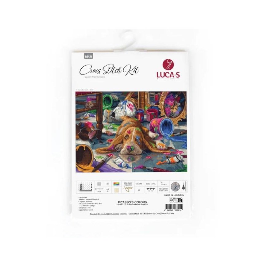 luca S Counted cross stitch kit "Picasso colors" 40 x 29 cm SB2421