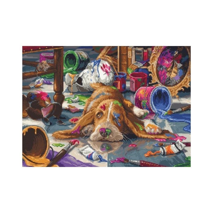 luca S Suskaičiuotas dygsnio kryželiu rinkinys "Pikaso spalvos" 40 x 29 cm SB2421 – 2