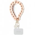Guess GUOUCBMC4MP Universal Big Hand Strap dėklas - rožinis akrilinis 4G žavesys