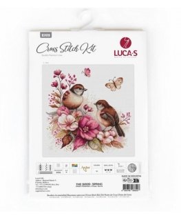 luca S Counted Cross Stitch Kit "The Birds- Spring" 22x21cm SB2420