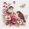 luca S Counted Cross Stitch Kit "The Birds- Spring" 22x21cm SB2420 luca S Counted Cross Stitch Kit "The Birds- Spring" 22x21cm SB2420