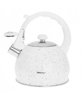 Tējkanna, tradicionālā, tērauda, baltā marmora, 2l Kinghoff. KH 1404