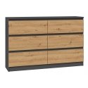 Topeshop M6 120 ANTRACYT/ART kumode Topeshop M6 120 ANTRACYT/ART kumode