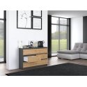 Topeshop M6 120 ANTRACYT/ART chest of drawers Topeshop M6 120 ANTRACYT/ART chest of drawers