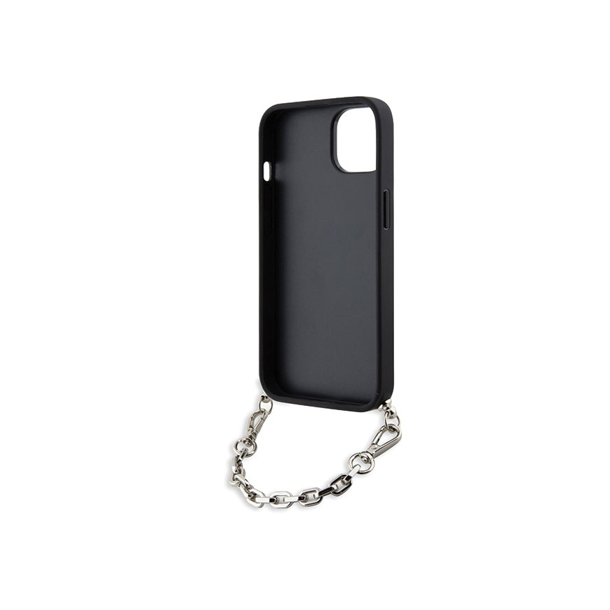 Karl Lagerfeld case for iPhone 14 6.1" KLHCP14SSACKLHPG silver hardcase Saffiano Mono Chain – 5