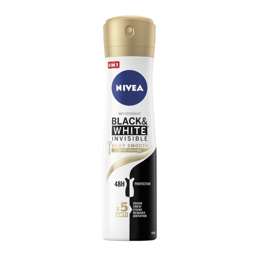 Nivea Black & White Invisible Silky Smooth spray antiperspirant 250ml – 2
