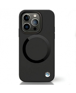 Case BMW BMHMP14LSILBK2 case for iPhone 14 Pro - black Signature Liquid Silicone MagSafe