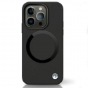 Dėklas BMW BMHMP14LSILBK2 case for iPhone 14 Pro - juodas Signature Liquid Silicone MagSafe