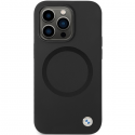 Dėklas BMW BMHMP14LSILBK2 case for iPhone 14 Pro - juodas Signature Liquid Silicone MagSafe