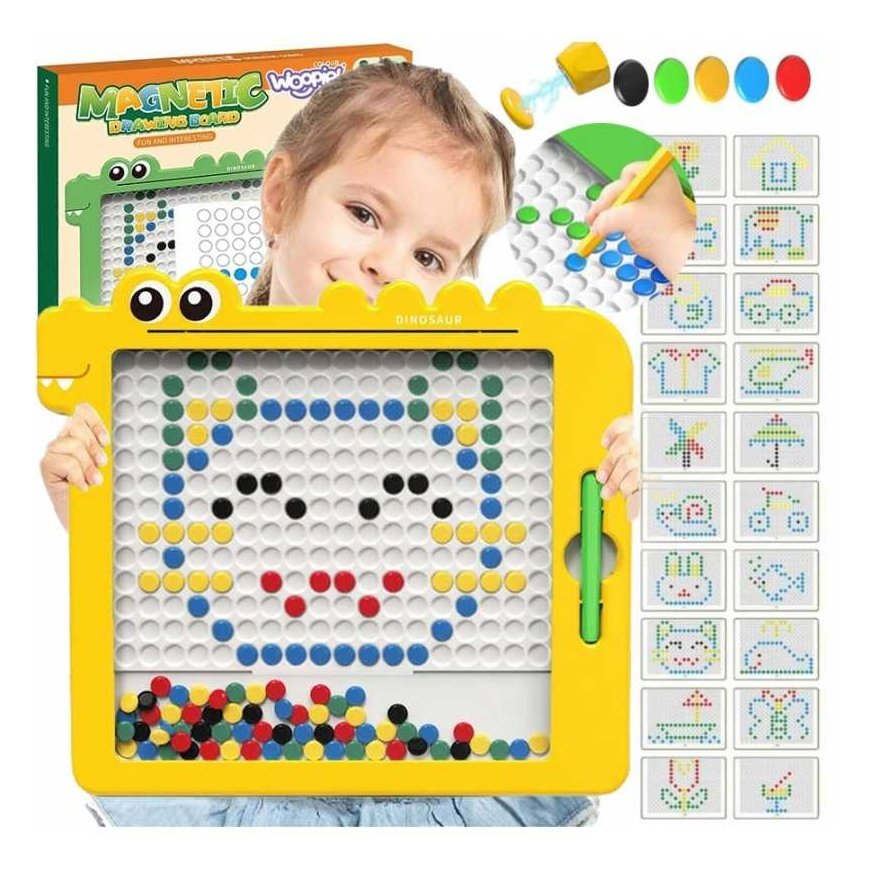 WOOPIE magnetinė lenta vaikams Montessori MagPad dinozauras – 5